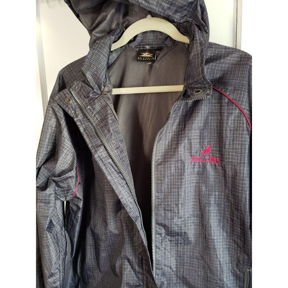 Prairie Mountain Men's Wind /Rain Breaker Jacket Grey Plaid 2x View 2